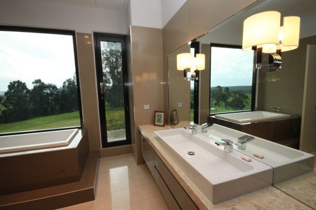 Aluminium Glass Interior Work For Bathroom