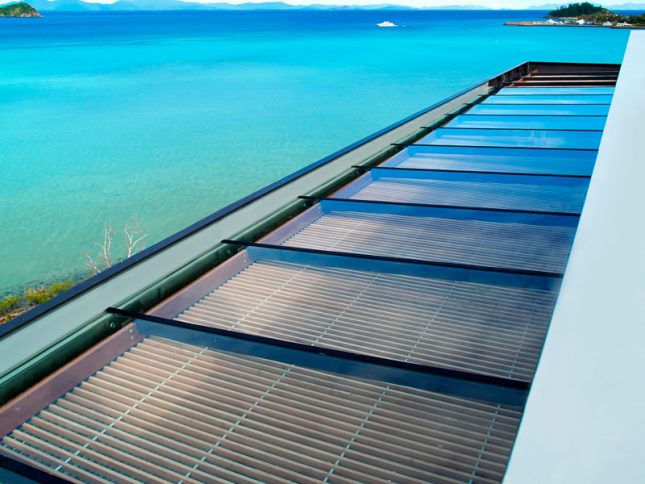 Glass roof by the sea