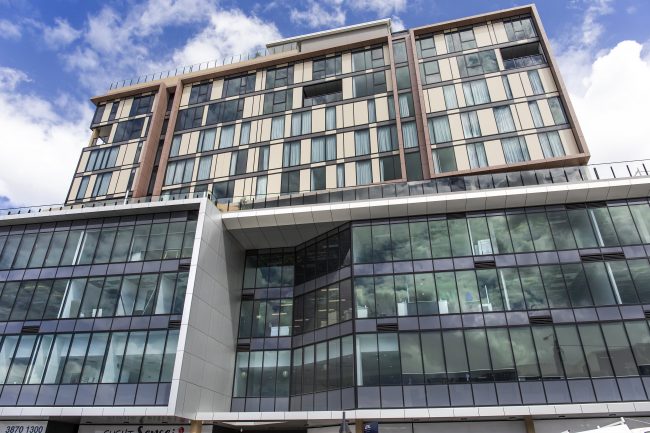 commercial building with aluminium windows and doors